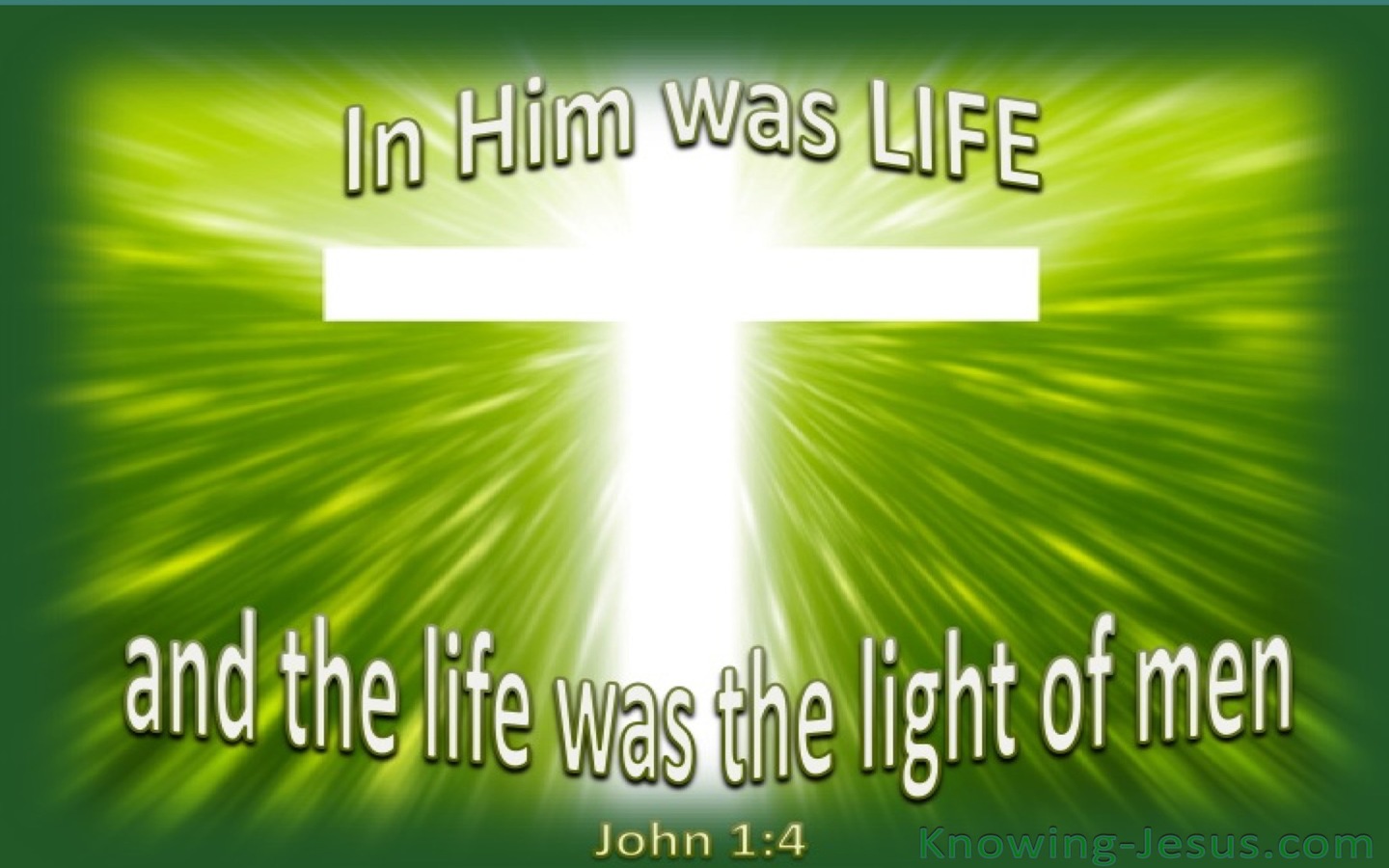 John 1:4 In Him Was Life (beige)